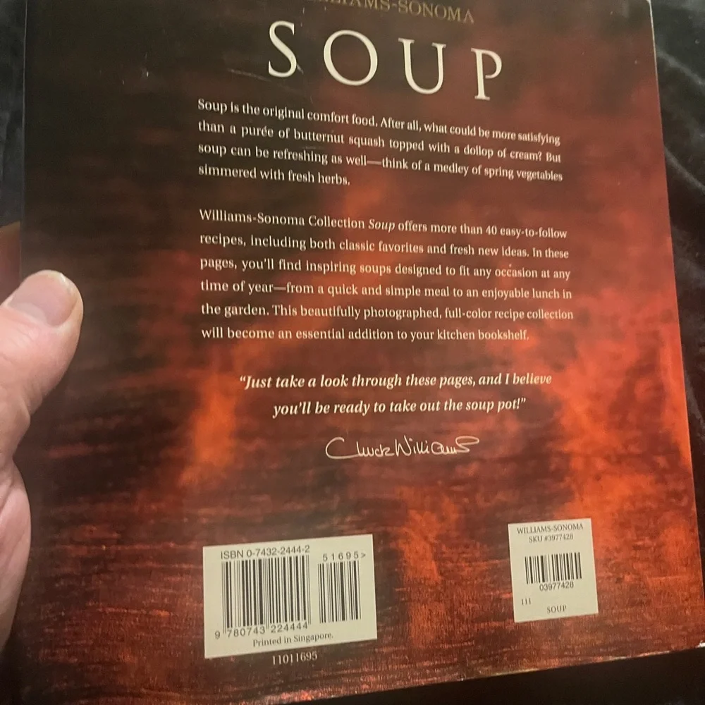 Williams-Sonoma Soup Cookbook.